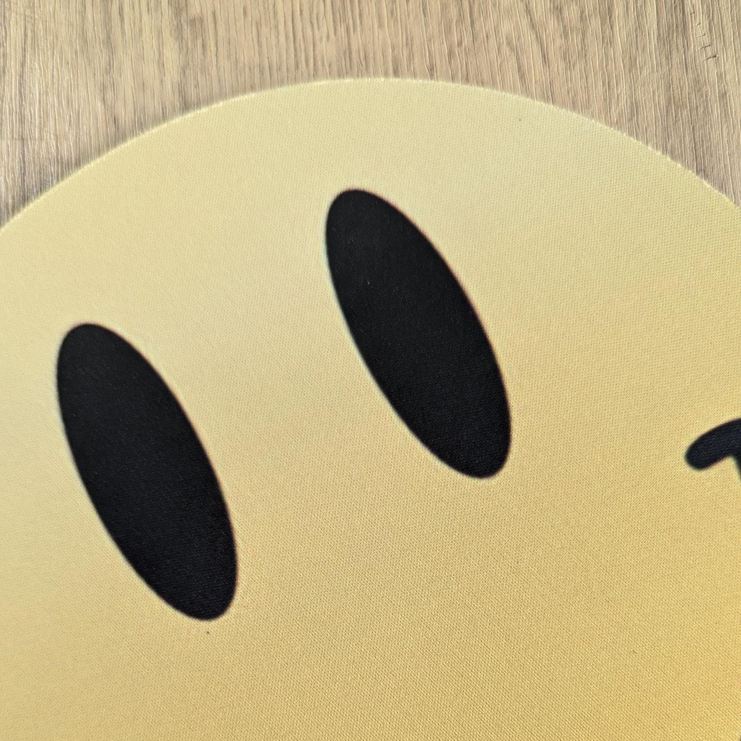 Tapis de souris rond Everybody Smile - Tapis d'ordinateur rond - Tapis de souris de bureau - Cadeau Acid House - Cadeau EBM Dance Music Rave