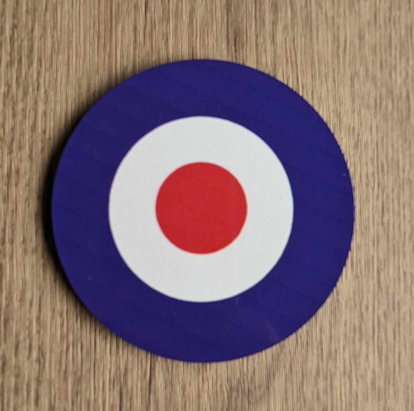 Roundel Drinks Coaster | RAF Coaster | Mod Coaster Gift for 60s fan