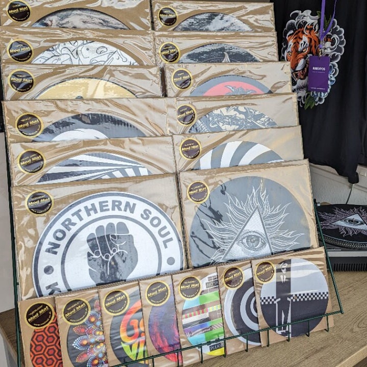 Tapete de vinilo para tocadiscos Mod RAF Roundel Slipmat de 7"/12" + llavero a juego GRATIS
