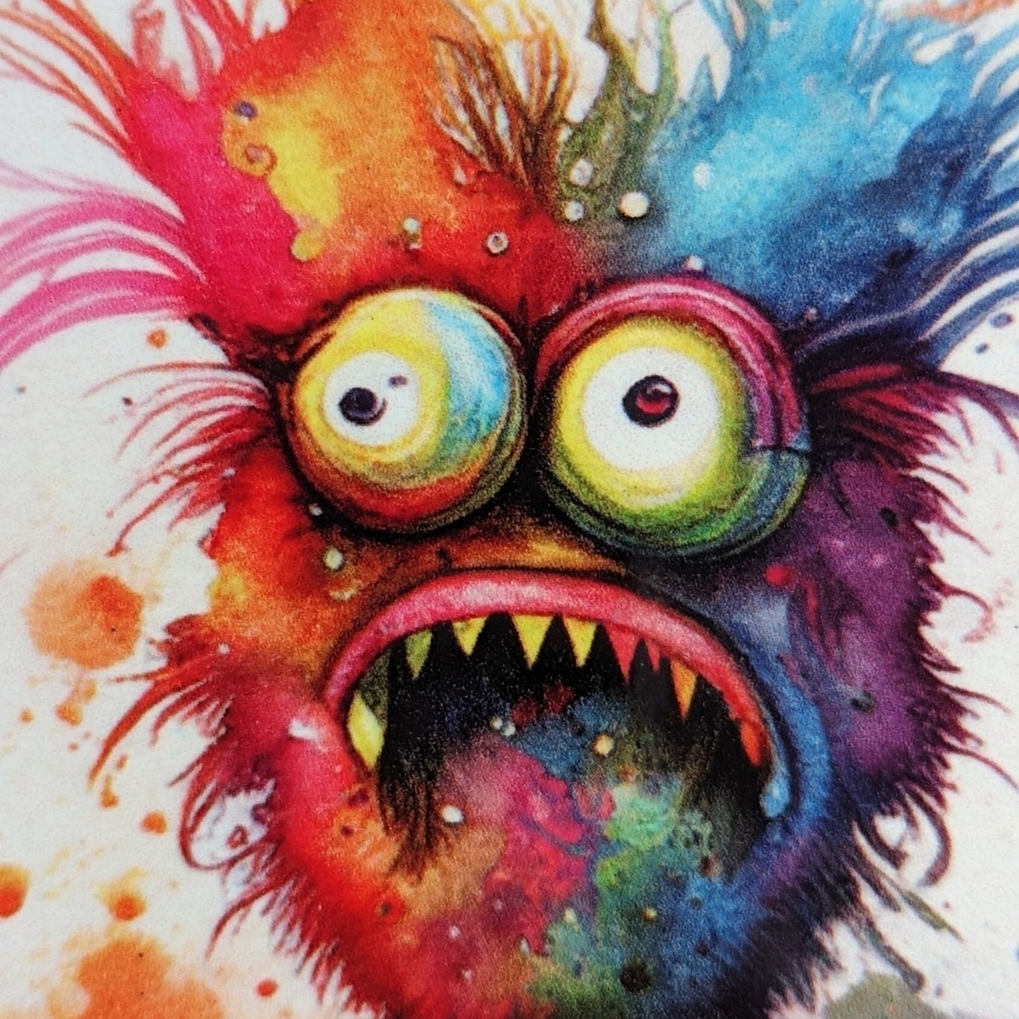 Dessous de verre Petits Monstres | Lot de 4 personnages de dessins animés amusants et colorés | Accessoires de boisson uniques pour enfants et adultes