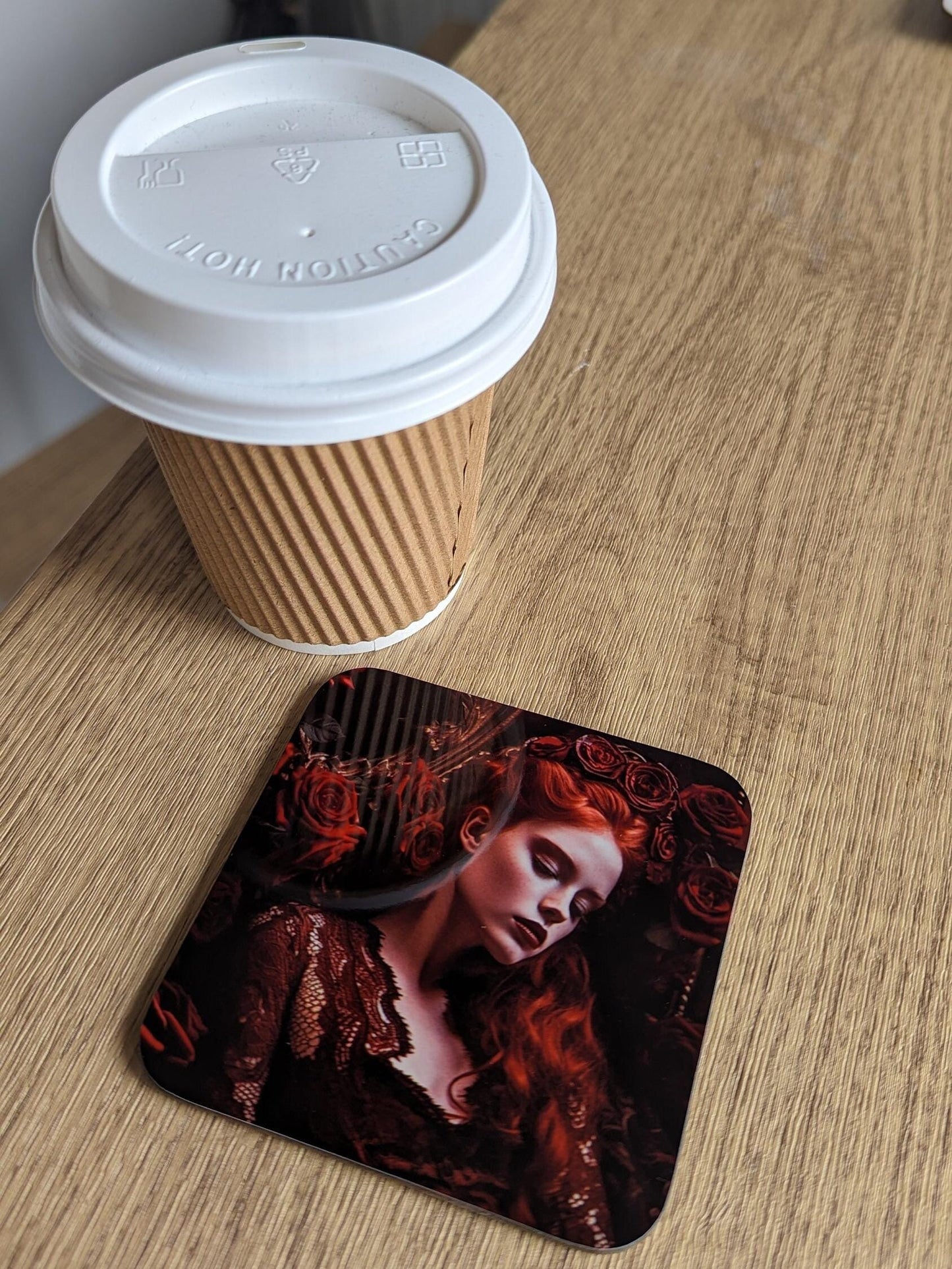 Victorian Gothic: Ladies at Rest – Set of 4 Coasters (Oil-Painted Effect)