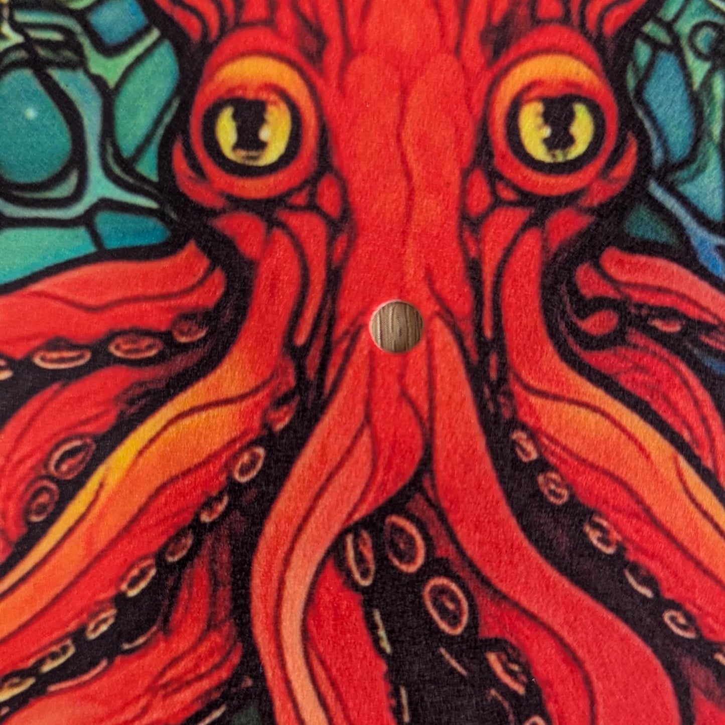 Stain Glass Octopus Slip mat - 7 & 12 inch LP Vinyl DJ Pro Turntable Slip Mat Record Player Technics 1210 DJ Turntablist