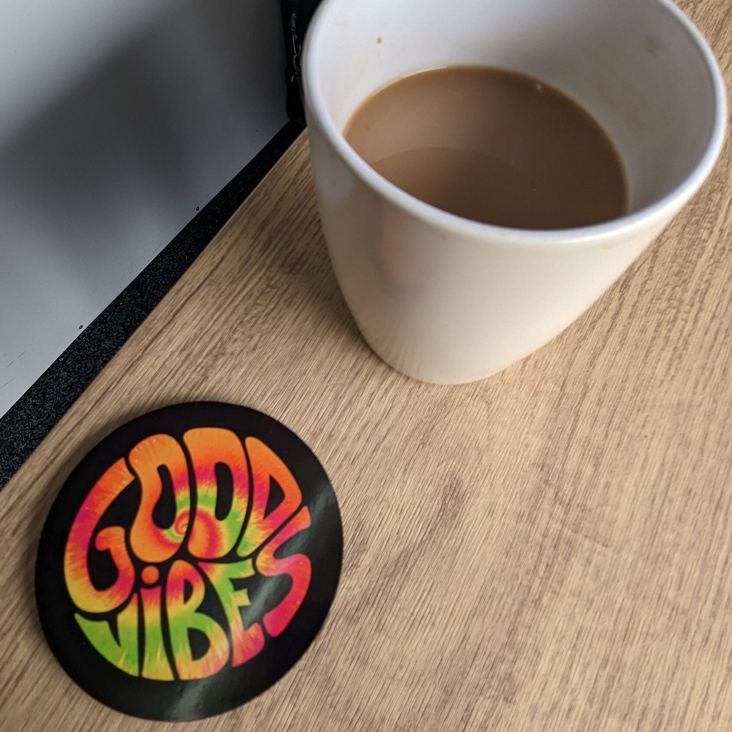 Good Vibes Coaster – Psychedelic Hippy Design