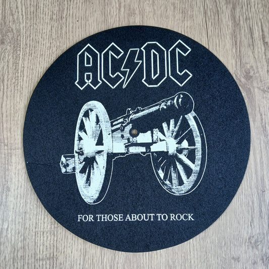Official AC/DC Cannon Logo Slipmat – Iconic Rock Turntable Mat