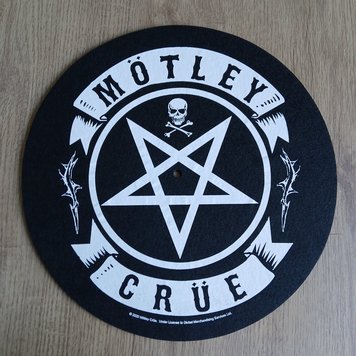 Official Mötley Crüe Turntable Slipmat : Pentagram