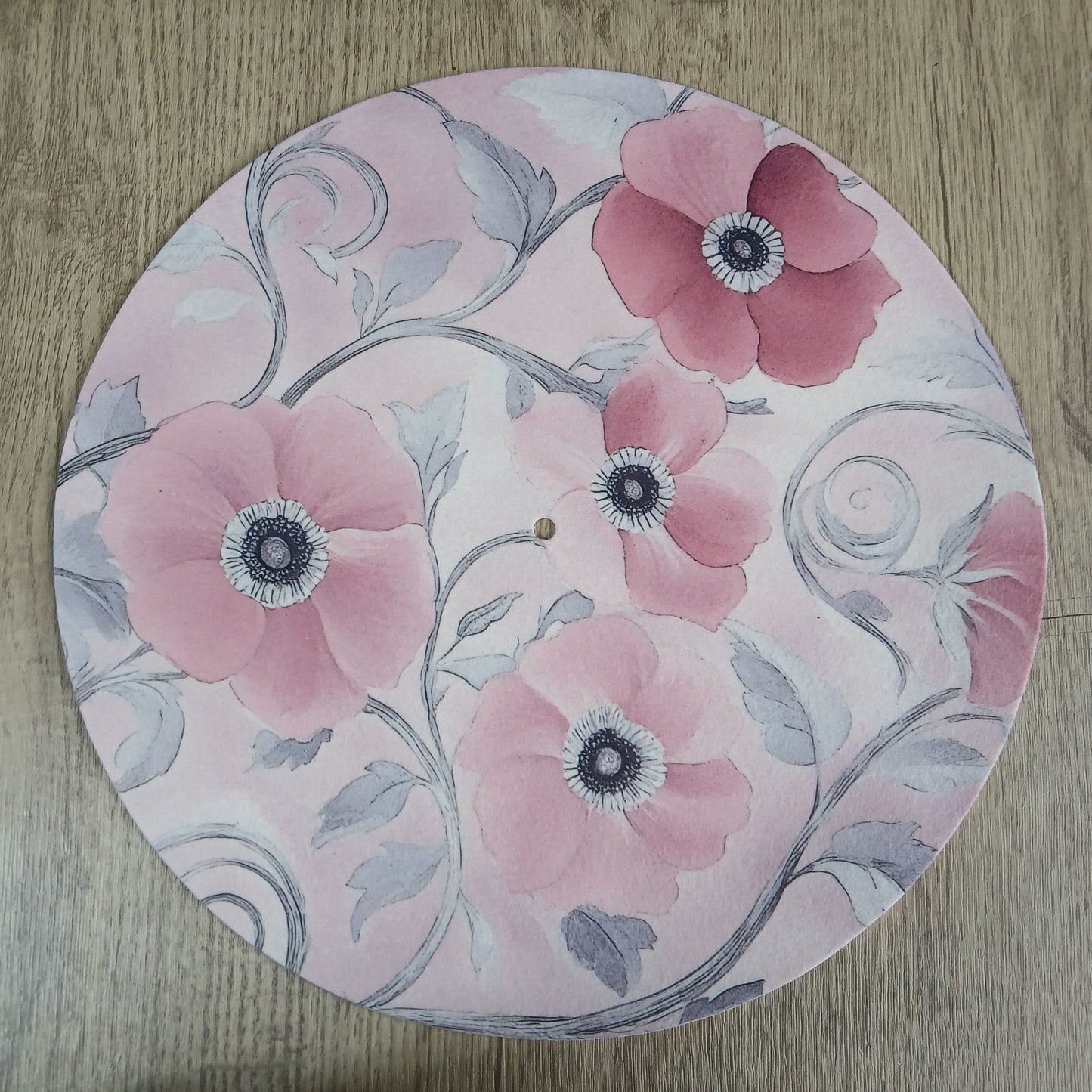 Pink Poppies Watercolour Slipmat – Cottage Core Aesthetic