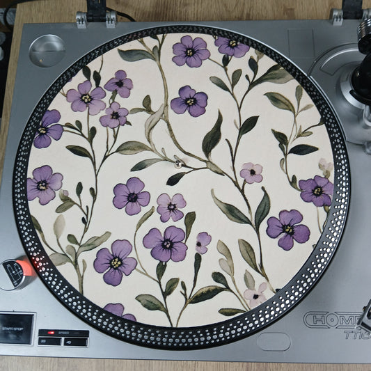 Vintage Violet Vines Blossom Slipmat – Soft Furnishing Design