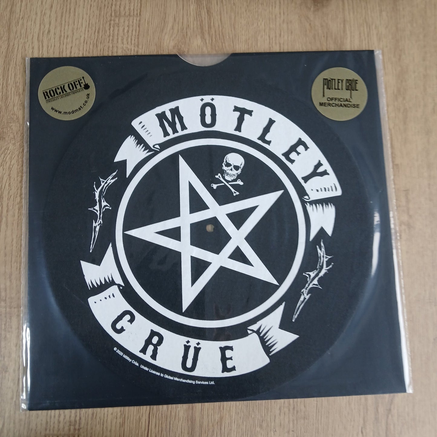 Official Mötley Crüe Turntable Slipmat : Pentagram