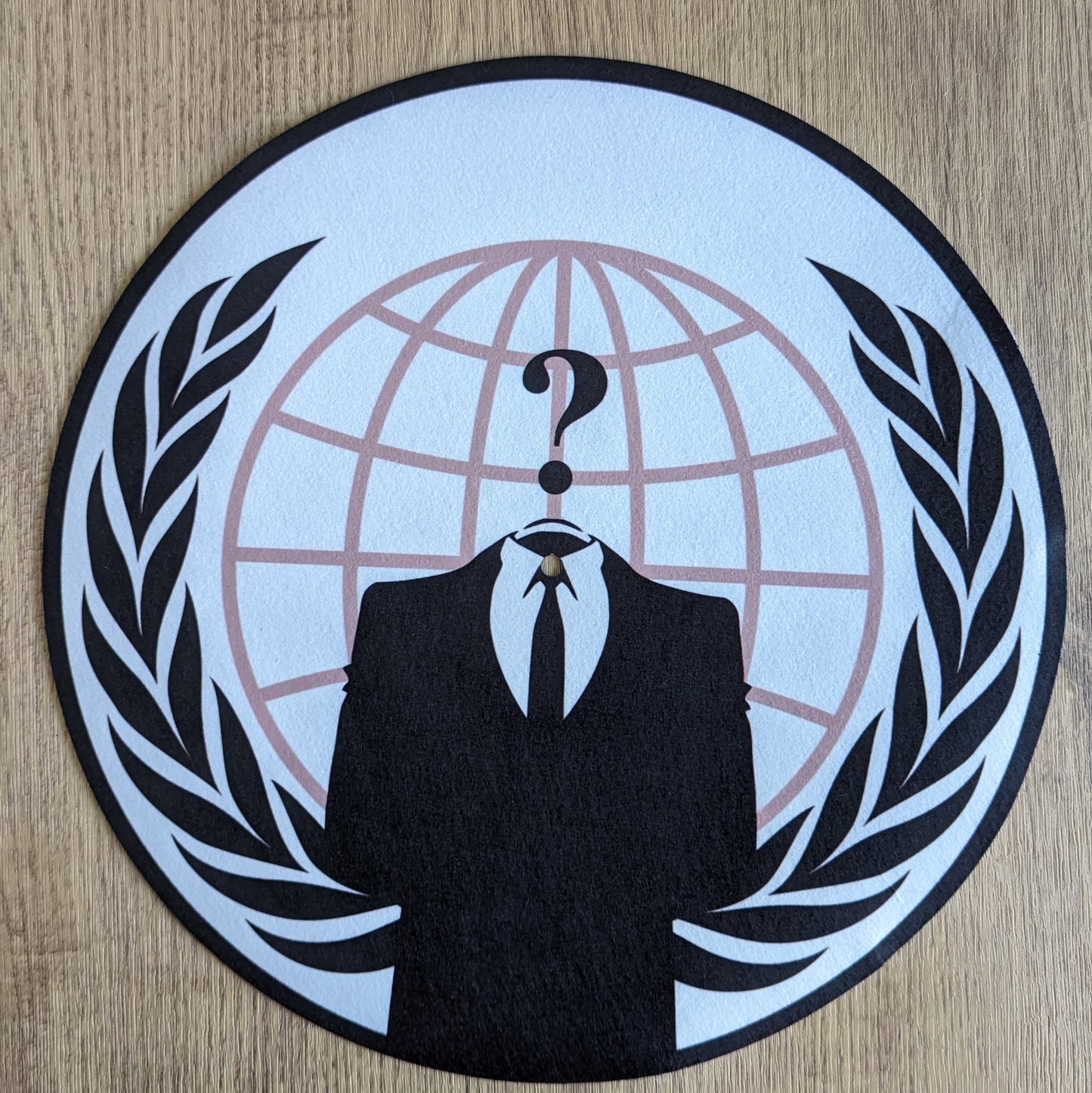 Anonymous Slipmat - 7 & 12 inch  LP Vinyl DJ Pro Turntable Slip Mat Record Player Technics 1210 DJ Turntablist