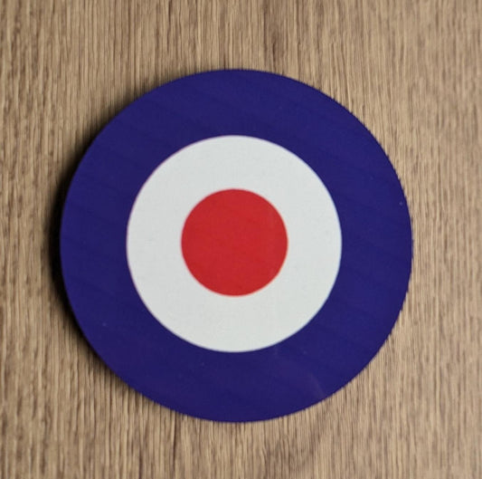 Dessous de verre rond | Dessous de verre RAF | Dessous de verre Mod, cadeau pour fan des années 60