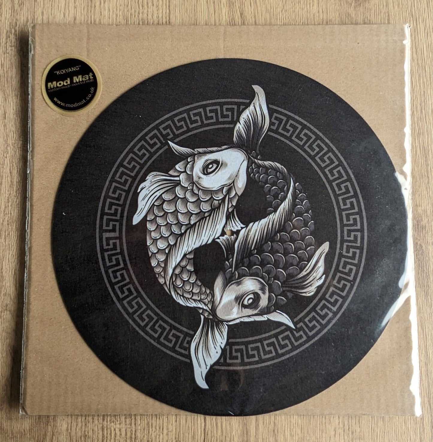 Yin Yang Koi Carp Slip mat - 7 & 12 inch LP Vinyl DJ Pro Turntable Felt Record Player Technics 1210 DJ Turntablist