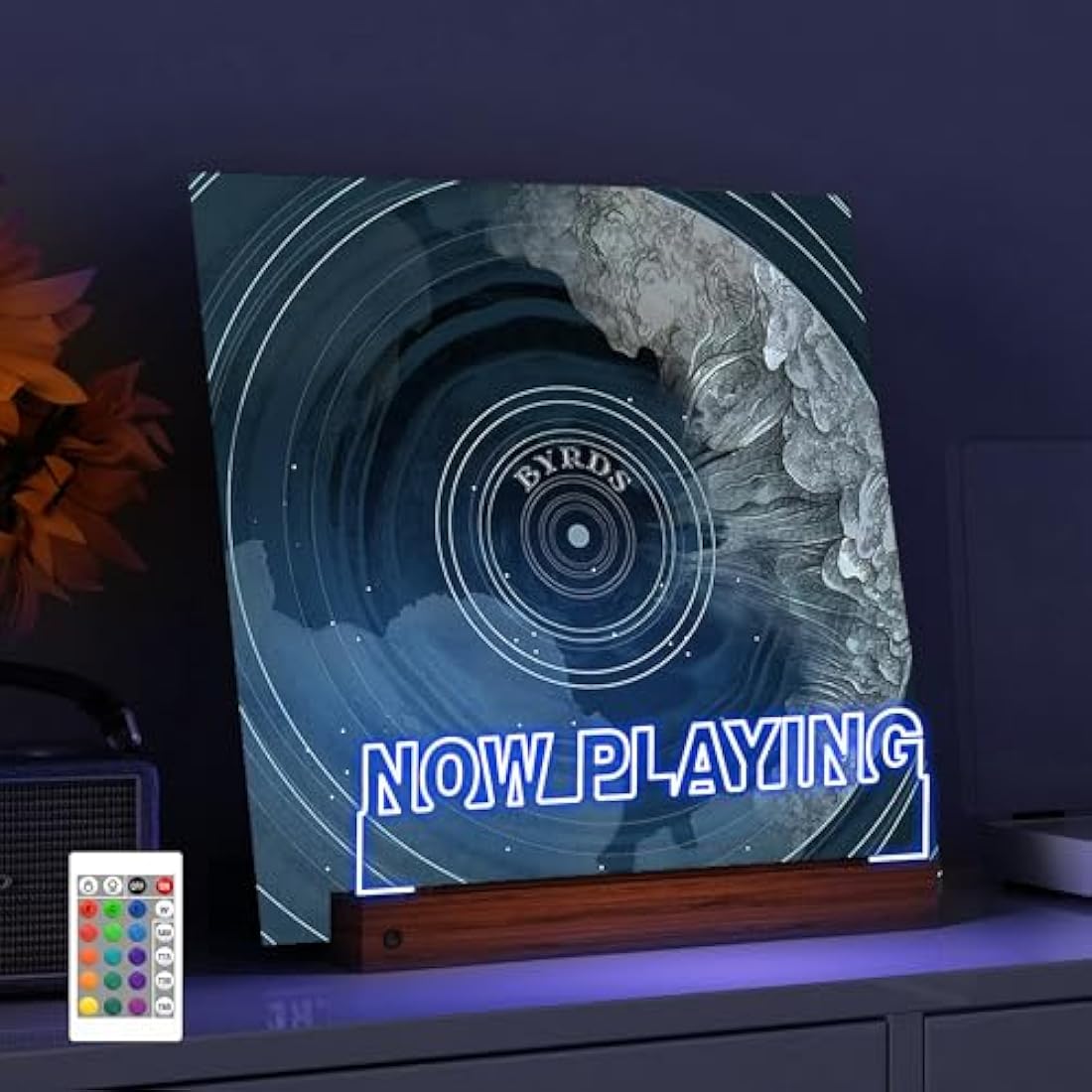 YuanDian light-up Now Playing vinyl record stand