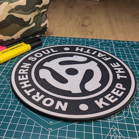 Northern Soul Adapter - Keep the Faith Circular Mouse Pad - Round Computer Mat - Desktop mousepad -  Computer Gift - Northern Soul Gift