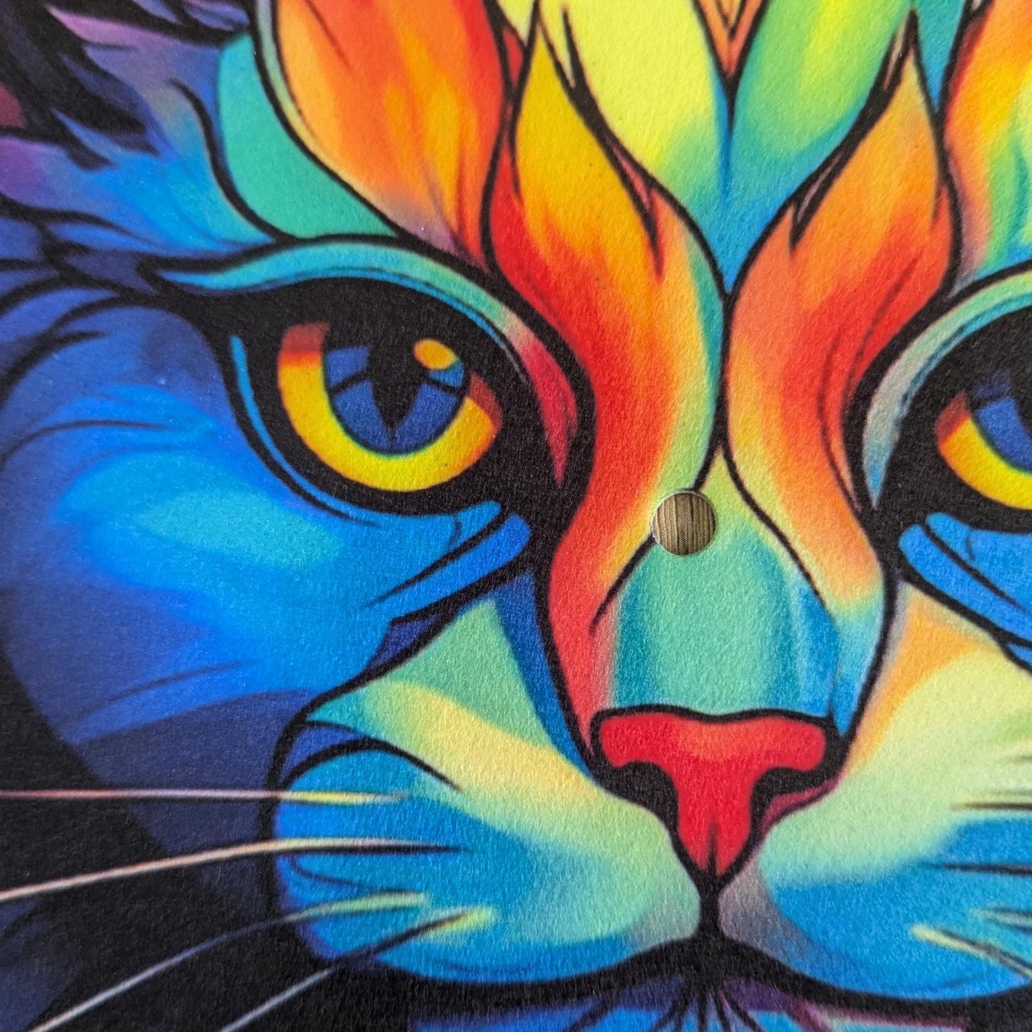 Stain Glass Feline Cat Slip mat - 7 & 12 inch LP Vinyl DJ Pro Turntable Slip Mat Record Player Technics 1210 DJ Turntablist