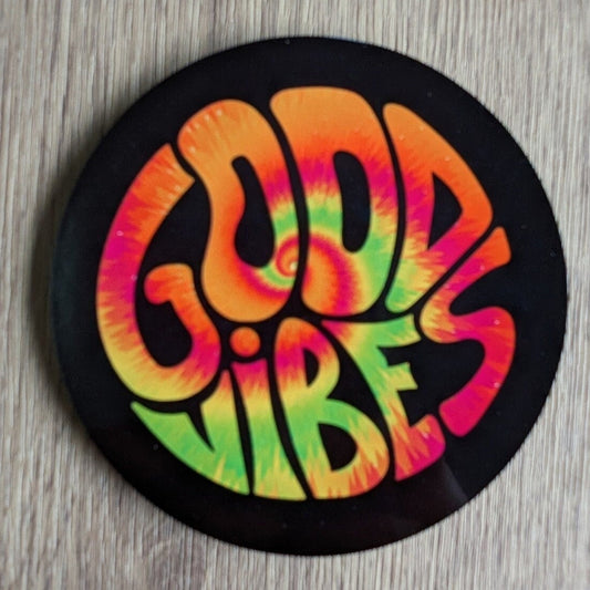 Dessous de verre Good Vibes – Design hippie psychédélique