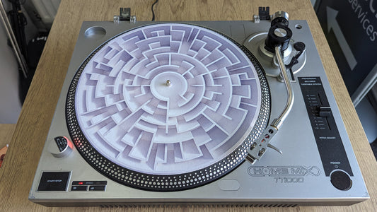 The Circular Maze Slipmat - 7 & 12 inch LP Vinyl DJ Pro Turntable Slip Mat Record Player Technics 1210 DJ Turntablist