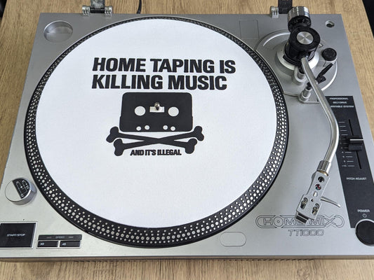 Piracy is killing music Slipmat - 7 & 12 inch LP Vinyl DJ Pro Turntable Slip Mat Record Player Technics 1210 DJ Turntablist
