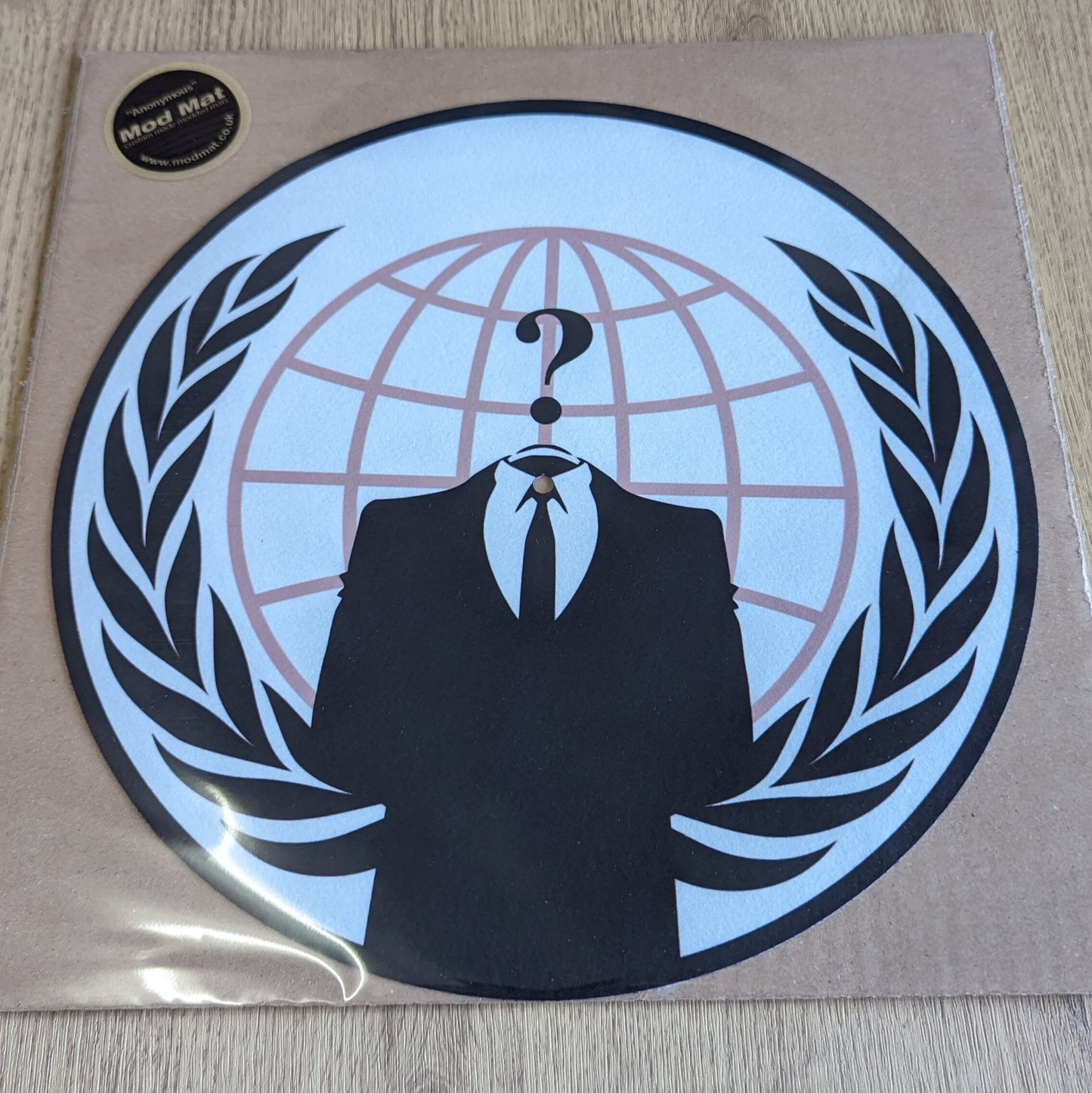 Anonymous Slipmat - 7 & 12 inch  LP Vinyl DJ Pro Turntable Slip Mat Record Player Technics 1210 DJ Turntablist