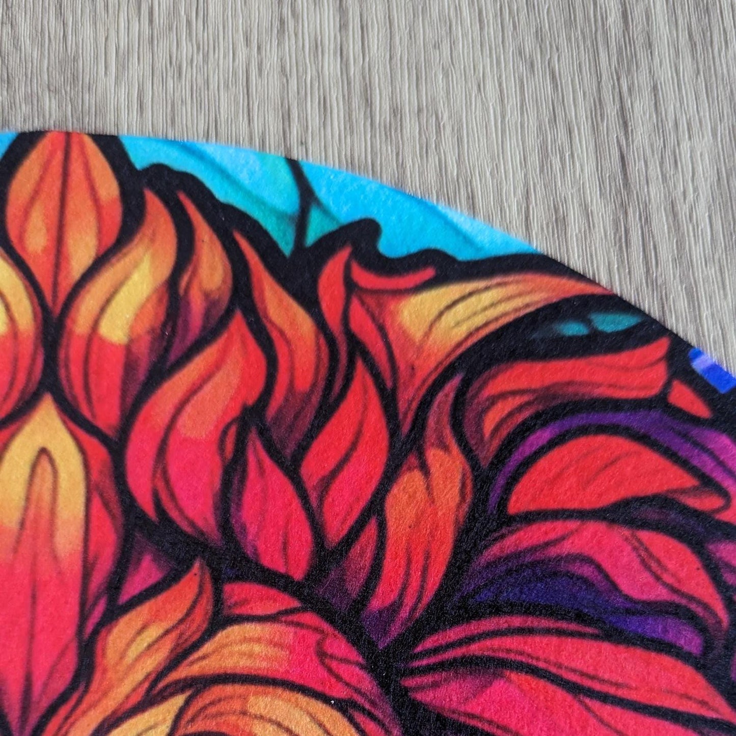 Stained Glass Lion Slipmat – 7"/12" Vinyl Turntable Mat