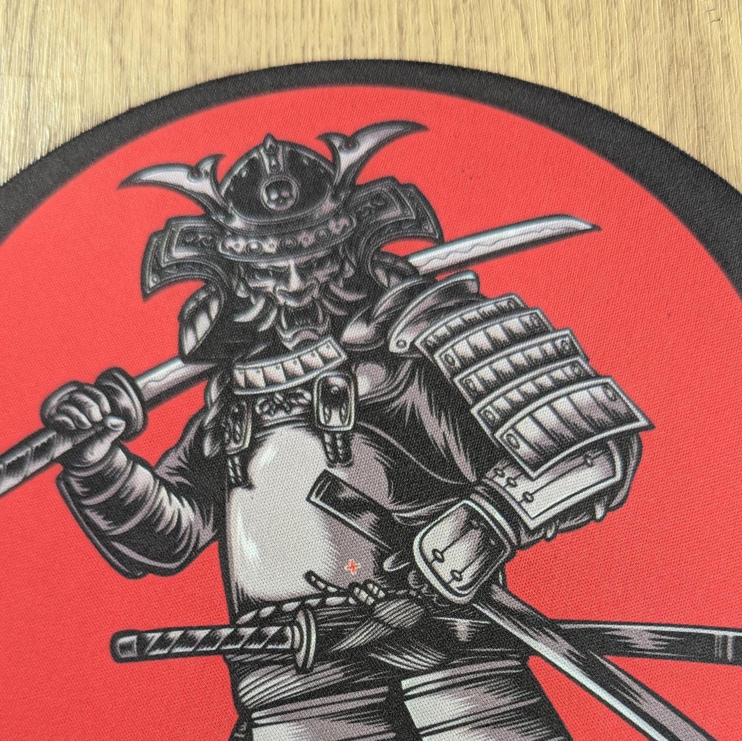 Samurai Circular Mouse Pad - Round Computer Mat - Desktop mousepad