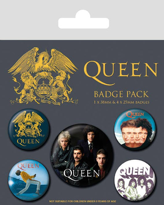 Queen (Classic) Badge Pack Set of 5