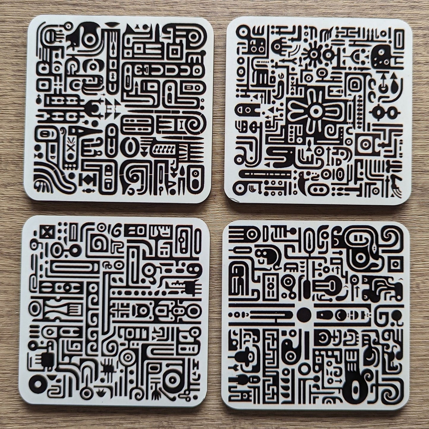 Sgraffito Graffiti – Set of 4 Coasters with Urban Edge