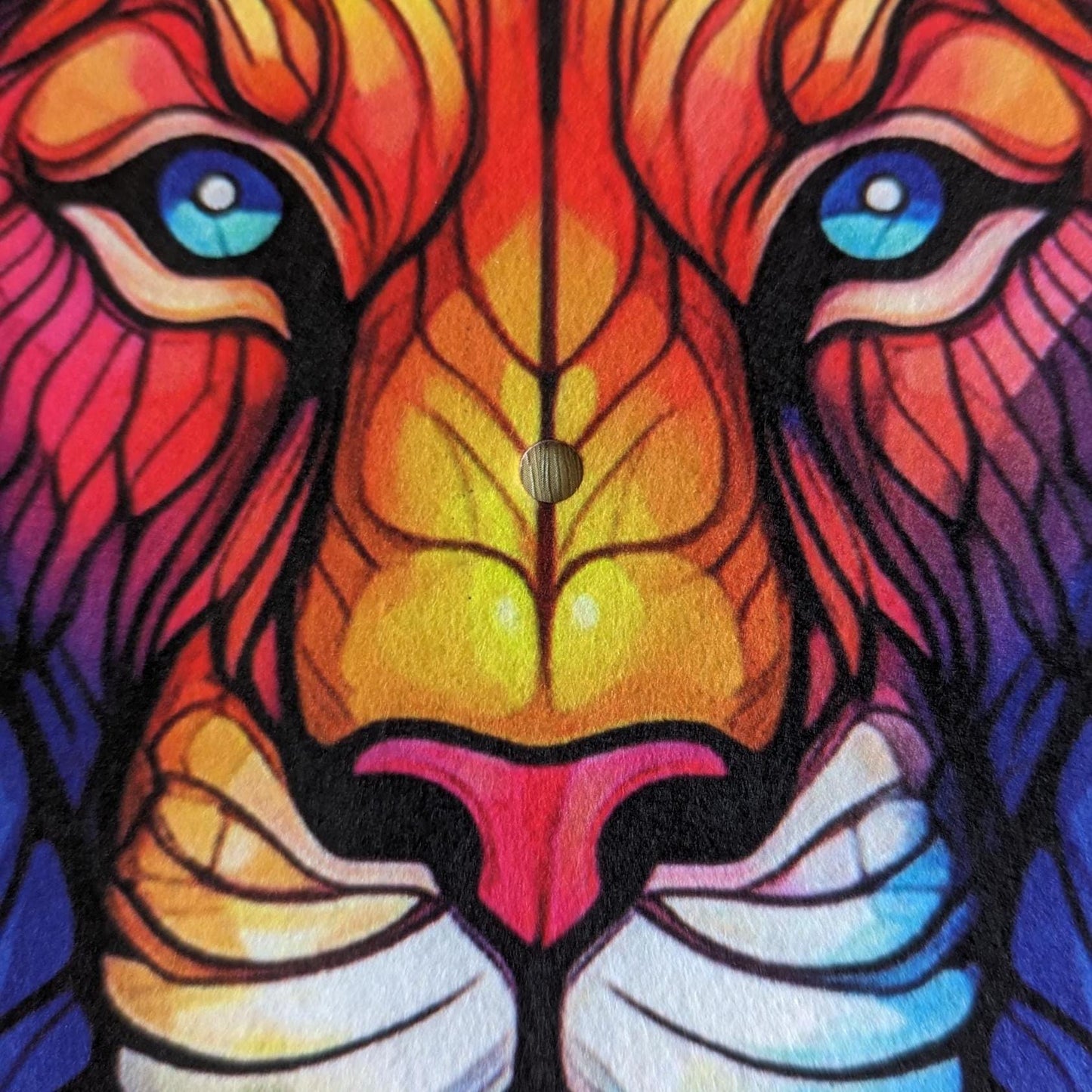 Stained Glass Lion Slipmat – 7"/12" Vinyl Turntable Mat
