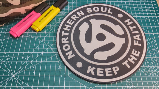 Northern Soul Adapter - Keep the Faith Circular Mouse Pad - Round Computer Mat - Desktop mousepad -  Computer Gift - Northern Soul Gift