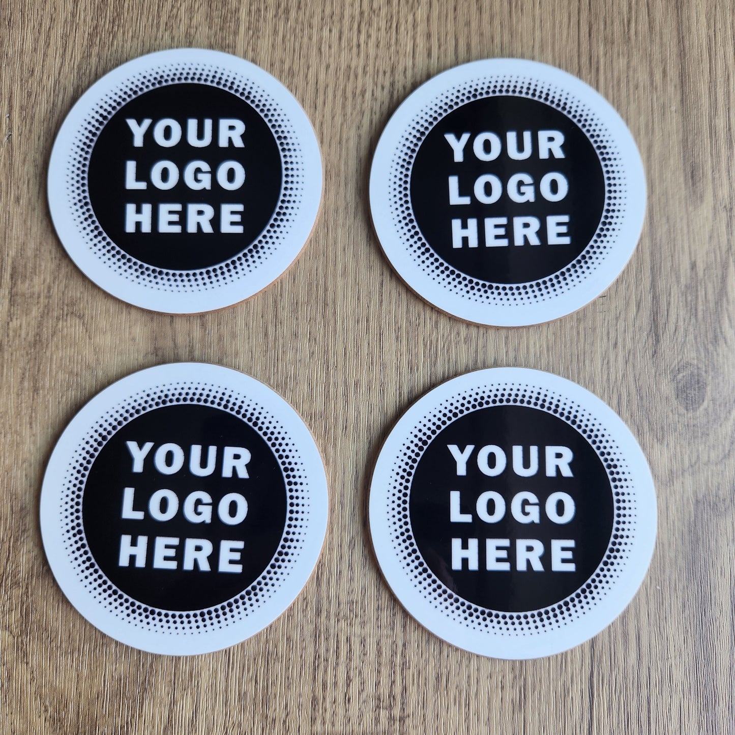 Custom Drinks Coasters – Set of 4 Personalised with your logo or artwork